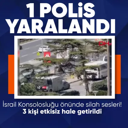 İsrail Konsolosluğu önünde silah sesleri
