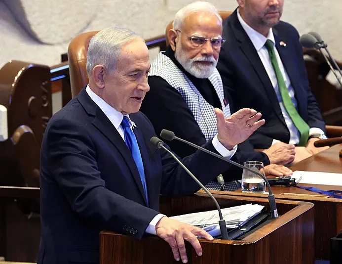 Tel Aviv’de tarihi çarpıtan ittifak: Modi’den İsrail’e destek Netanyahu’dan Osmanlı’ya iftira