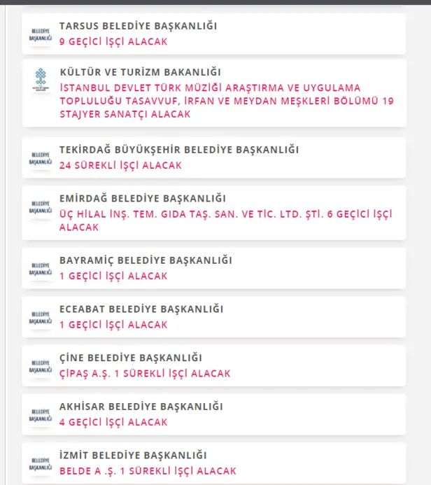 KPSS şartsız ve 50 KPSS ile binlerce personel alımı başvuru şartları nedir? 16 Temmuz tarihli kamu iş ilanları:-3