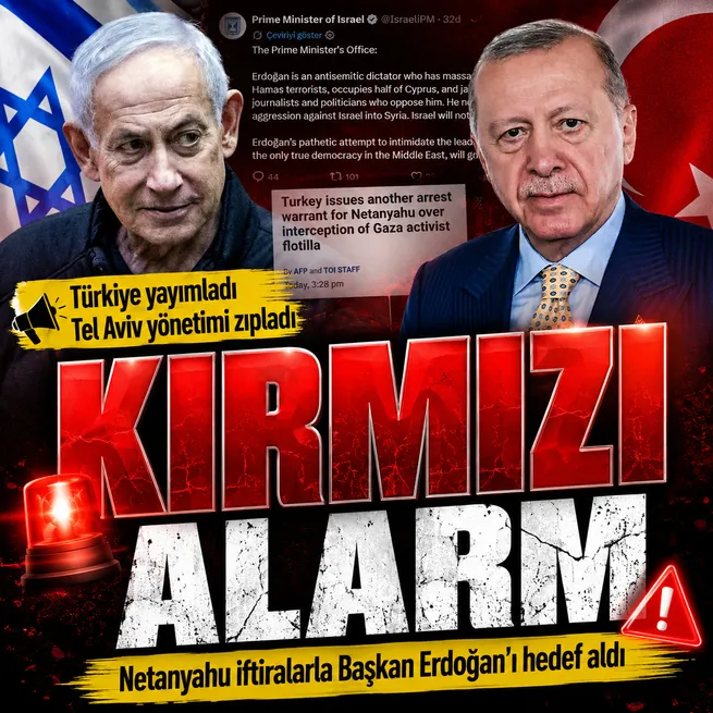 Türkiyeden kırmızı bülten hamlesi İsrailde şok etkisi! Başbakanlık Ofisi Başkan Erdoğanı hedef aldı
