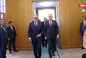 TBMM Başkanı Kurtulmuş, Estonya Cumhurbaşkanı Karis ile görüştü