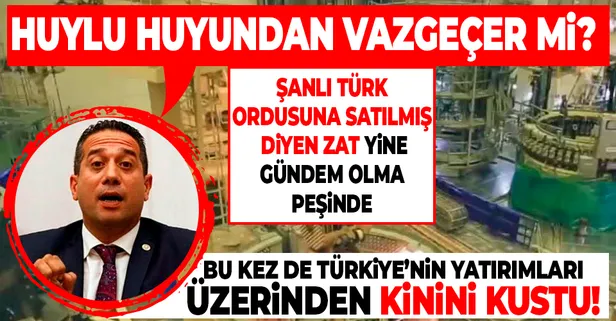Şanlı Türk ordusuna 'satılmış' diyen CHP'li Ali Mahir Başarır bu kez de yatırımları hedef aldı!