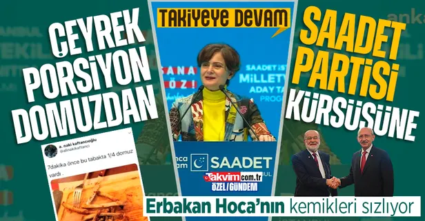 Çeyrek porsiyon domuzdan Saadet kürsüsüne! CHP'li Canan Kaftancıoğlu'ndan takiyeye tam gaz devam