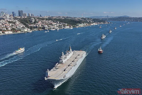 Preveze Deniz Zaferi’nin 486’ncı yıl dönümü: TCG Anadolu ve 15 savaş gemimiz İstanbul Boğazı'ndan geçti - 27