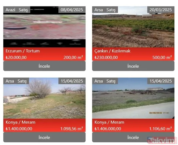 1 dönüm arsa 83 bin liraya satışta! Milli Emlak onlarca ilde arazi satıyor! - 7