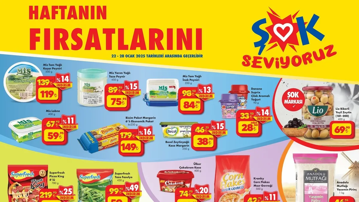 ŞOK aktüel kataloğu 22-28 Ocak indirimi! Çeyiz indirimi başladı