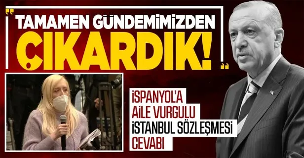 Başkan Recep Tayyip Erdoğan’dan İspanyol gazeteciye aile vurgulu ’İstanbul Sözleşmesi’ cevabı