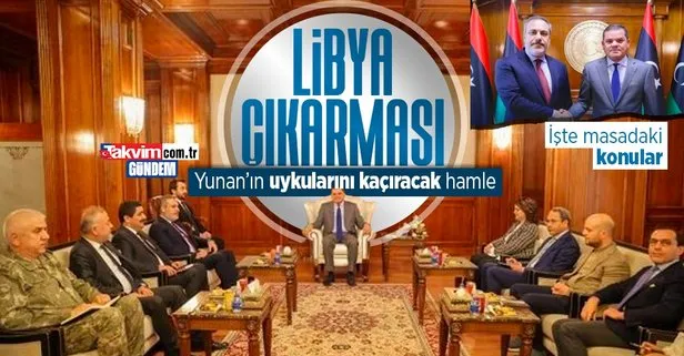 Türkiye’den Libya çıkarması! MİT Başkanı Hakan Fidan Trablus’ta Libya Başbakanı Dibeybe ile bir araya geldi