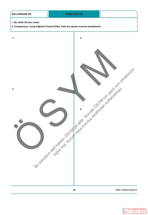 2021 KPSS soru kitapçığı ve cevap anahtarı | A Grubu ve Öğretmenlik (GY-GK- Eğitim Bilimleri) soruları - 26