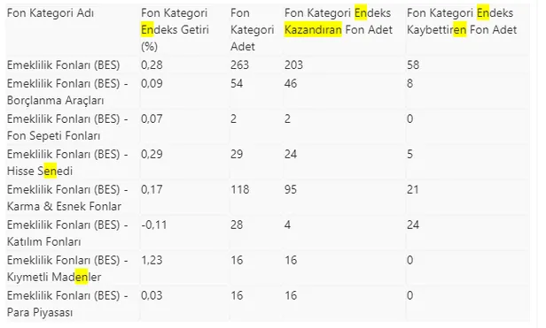İşte BES'e göre en fazla kazandıran ve kaybettiren fonlar!-4