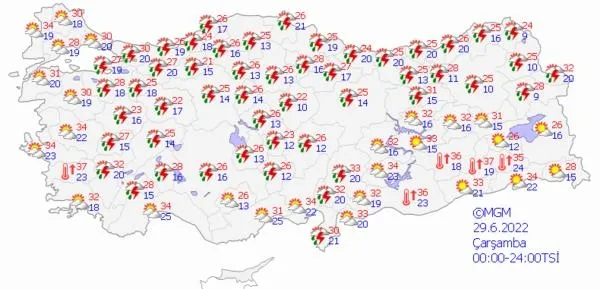 Meteorolojiden hafta sonu için yağış uyarısı! Kuvvetli fırtına ve gök gürültülü yağmur geliyor | 25 Haziran HAVA DURUMU-15