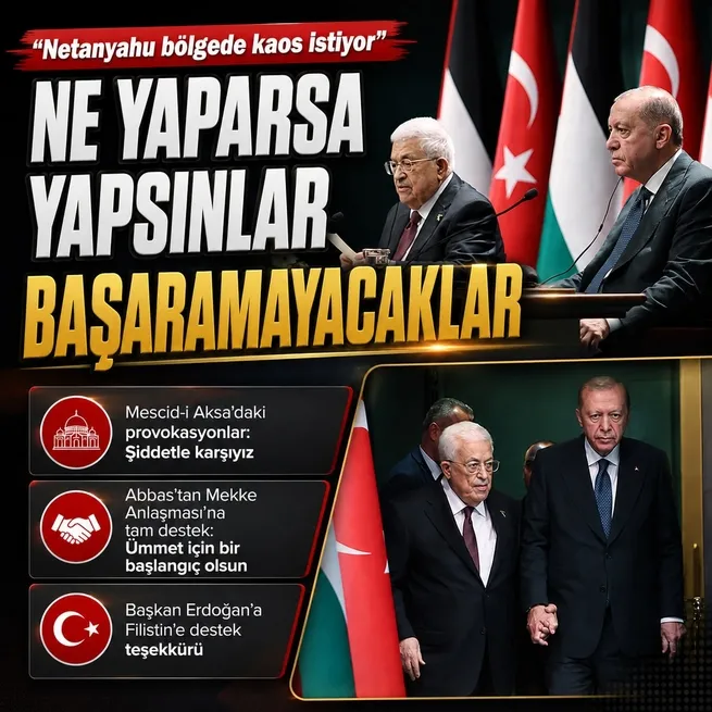 Külliyeden dünyaya Filistin mesajı! Başkan Erdoğan: Netanyahu muvaffak olamayacak! Mahmud Abbastan Mekke Anlaşması mesajı