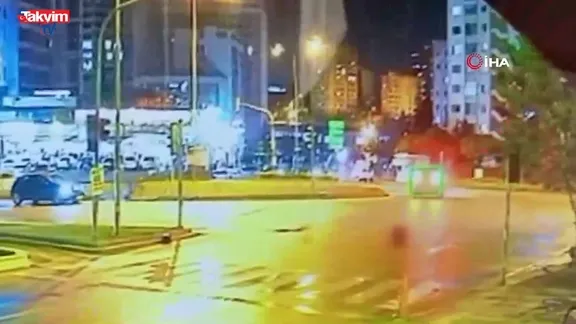 Ankara'da korkunç kaza kamerada: 1 ölü