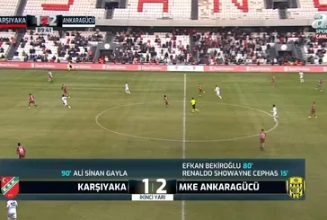 Karşıyaka 1-2 Ankaragücü | MAÇ ÖZETİ