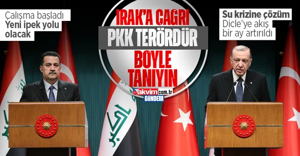 Başkan Erdoğan ve Irak Başbakanı Muhammed Şiya es-Sudani'den ortak basın toplantısında önemli açıklamalar