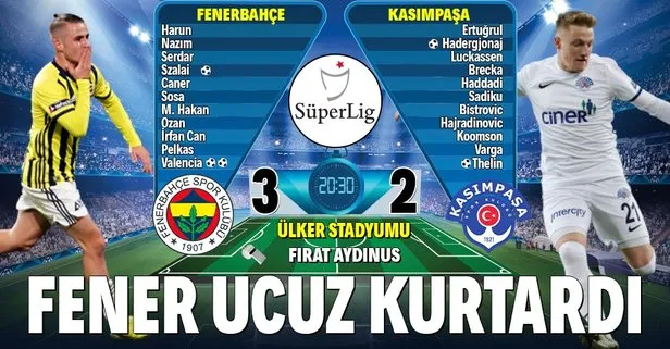 Fenerbahçe 3-2 Kasımpaşa | MAÇ SONUCU