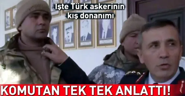 İşte Türk askerinin kış donanımı! Komutan tek tek anlattı…