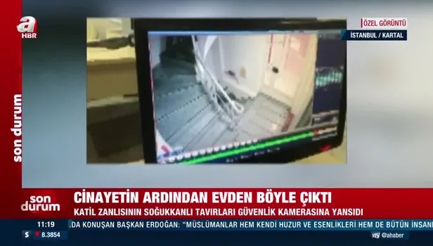Kartal'da anne ve kız kardeşini öldüren soğuk kanlı katil kamerada! Evden böyle çıkmış