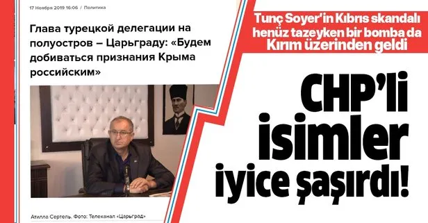 Tunç Soyer’in KKTC skandalının ardından CHP’den bir skandal da Kırım için geldi!