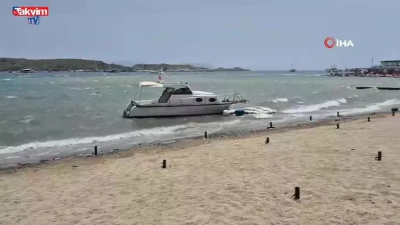 Bodrum'da fırtına felaketi