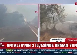 Antalya’nın 3 ilçesinde orman yangını!