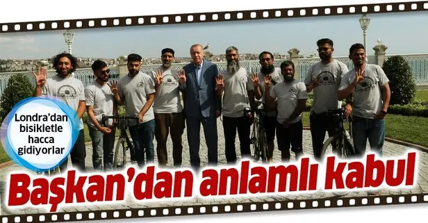 Başkan Erdoğan, Medine’ye doğru pedal çeviren grubu kabul etti