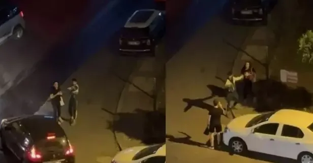 İstanbul Ümraniye’de kan donduran olay! Tartıştığı kadını sokak ortasında dövdü!
