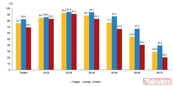 E-Devlet Hizmetlerinden Her 4 Kişiden 3'Ü Yararlanıyor İnternet Üzerinden Kamu Hizmetlerinden Faydalanan Bireylerin Oranı %76,1 Olarak Kaydedildi.