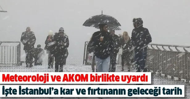 Hava durumu | Meteoroloji ve AKOM İstanbul’u kar için uyardı! Kar ne zaman yağacak?