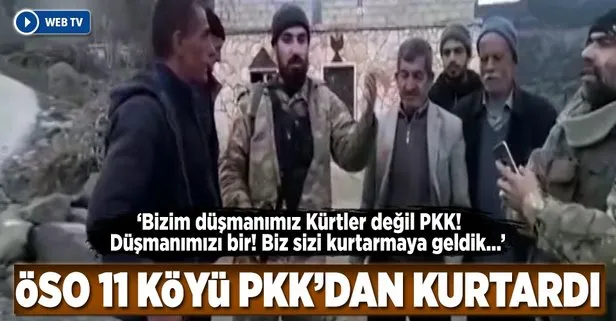 ÖSO askerleri, PKK’dan kurtardıkları köyde!