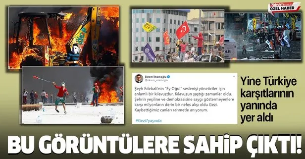 Türkiye’yi işgal planının ilk ayağı Gezi kalkışmasına sahip çıktı! Ekrem İmamoğlu’ndan skandal paylaşım