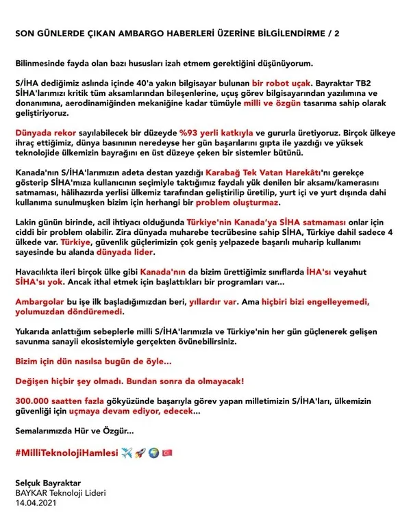 turkiyeye-siha-malzemesi-satmayan-kanadadan-tb2-kampanyasi-1658307152393.jpg Türkiye'ye SİHA malzemesi satmayan Kanada'dan 'TB2' kampanyası-5