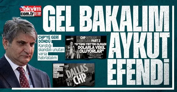 Aykut Erdoğdu skandalların ardından CHP’ye geri döndü! Kirli ilişkiler ve liyakatsizlik itirafını hatırlayalım...