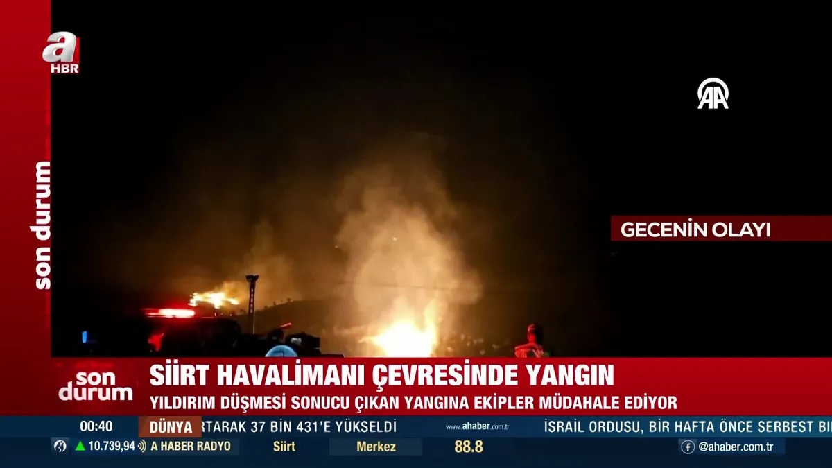 SİİRT YANGIN! SON DAKİKA HABERLERİ!
