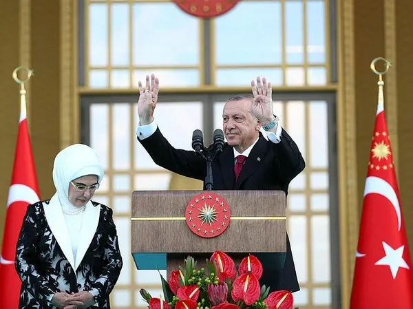 Cumhurbaşkanı Erdoğan Külliye'de yapılan tören ile yeni sistemin ilk Başkan'ı olarak görevine başladı-1