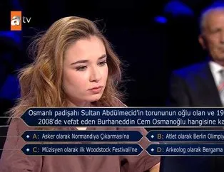 Milyoner’de dikkat çeken ’Osmanlı’ sorusu