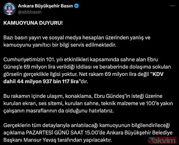 CHP'li belediye ile organizatör firmadan milyonluk tezgah! Mansur Yavaş'ın Ebru Gündeş'e verdiği konser ücretinin belgesi ortaya çıktı - 12