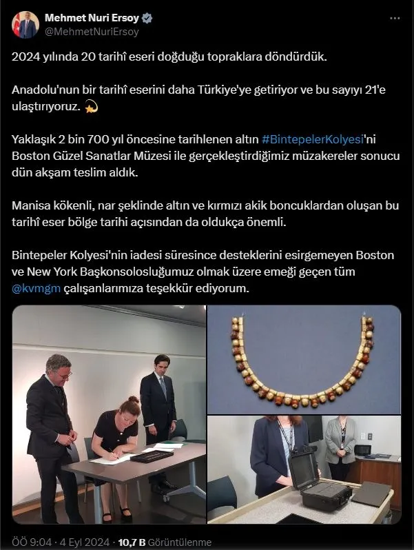 2-bin-700-yillik-bintepeler-kolyesi-nasil-turkiyeye-getirildi-bakan-mehmet-nuri-ersoy-hikayesini-anlatti-1727274012827.jpg 2 bin 700 yıllık Bintepeler Kolyesi nasıl Türkiye'ye getirildi? Bakan Mehmet Nuri Ersoy hikayesini anlattı-2