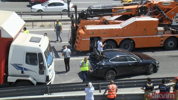 TEM'i kilitleyen kaza! Sultanbeyli'de 3 TIR birbirine girdi - 11