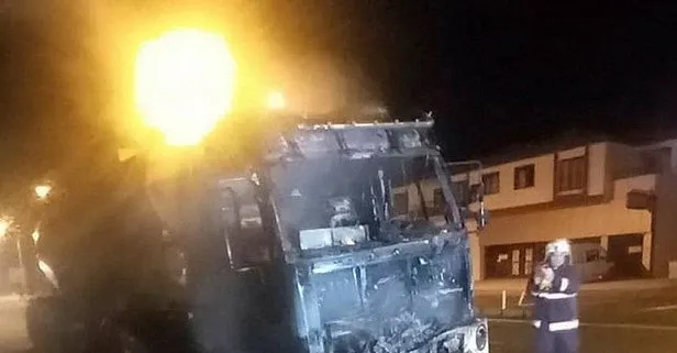 Malatya’da korku dolu anlar: Seyir halindeki beton mikseri alev alev yandı