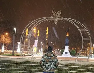Edirne’de kar yağışı etkisini arttırıyor