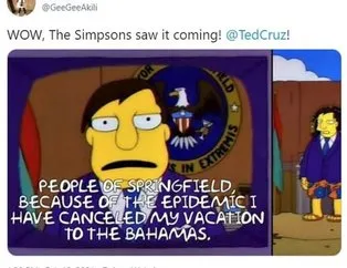 Simpsonlar’ın 30 yıl önce yaptığı tahminin tutması dünyayı hayrete düşürdü! Simpsonlar yine bildi