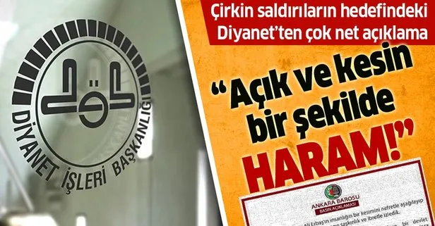Diyanetten zina ve eşcinsel ilişki açıklaması