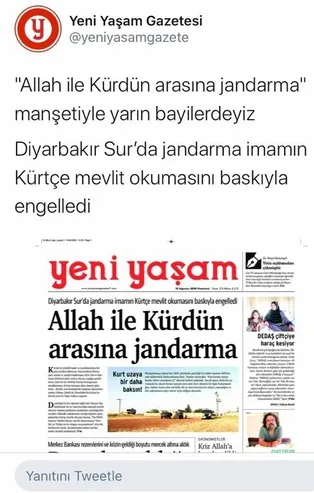 HDP’ye yakınlığıyla bilinen Yeni Yaşam Gazetesi yalan olduğu belgelenen haberi manşetine taşıdı!