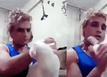 Canlı yayında kedisini döven cani gözaltına alındı