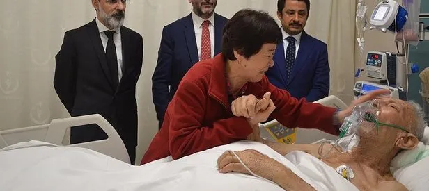 Koreli Ayladan gazi babasına ziyaret