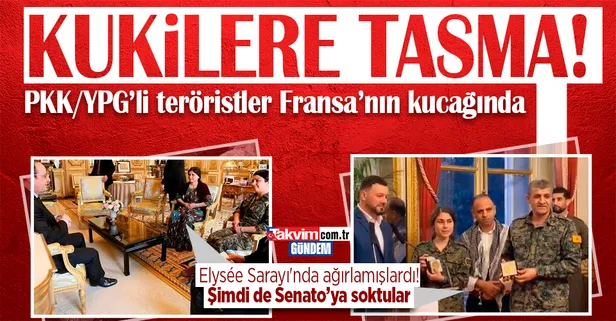 Fransız Senatosu'nda skandal kabul! PKK/YPG'nin sözde komutanlarını ağırlayıp onur nişanı verdiler