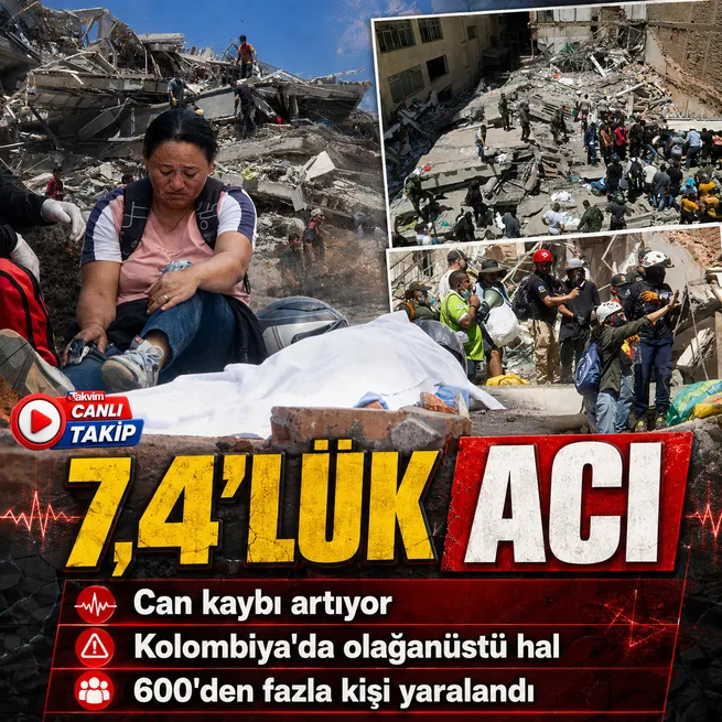 Kolombiya beşik gibi sallandı! 7,4 büyüklüğünde şiddetli deprem: Can kaybı var