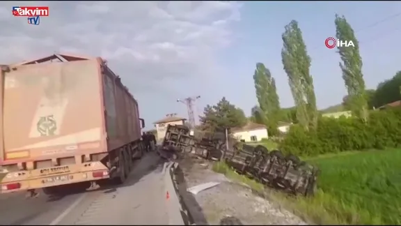 Yozgat'ta korkutan trafik kazası!