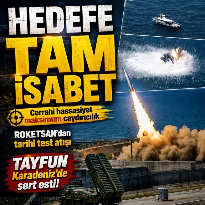 Yerli füze TAYFUN Blok-3 su üstü hareketli hedefi tam isabetle vurdu! ROKETSANdan tarihi test atışı